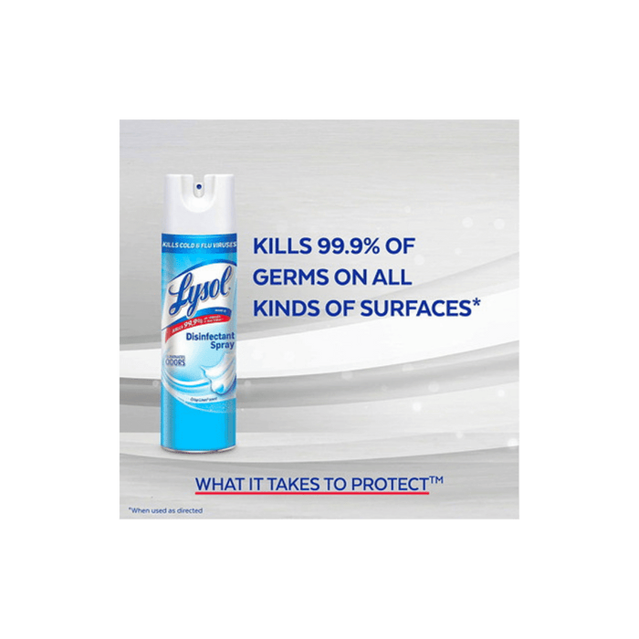 12 Pack - Lysol© Disinfectant Spray │539g │19 oz │Disinfects And Eliminates Odors On Hard Surfaces & Fabrics │White List Approved │EPA Approved │FDA Approved │CE Certified │Made In The USA │Ships In 1-5 Business Days Due To The Large Volume Orders