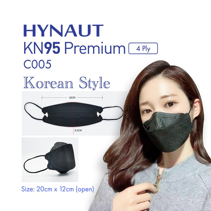 HYNAUT© KN95 Face Mask (4 Ply) - Black
